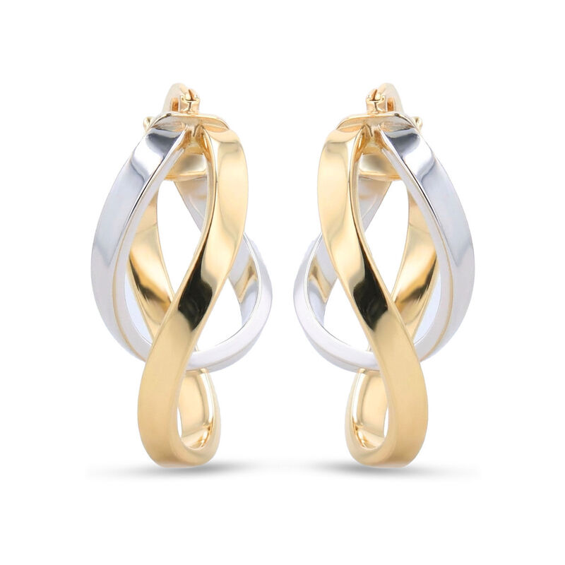 Arracadas Bicolor Oro 10k 17x10 Mm | Bizzarro image number null