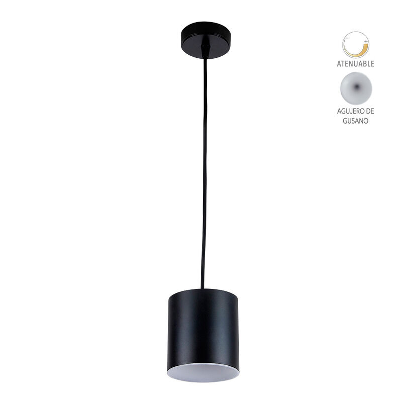 L&aacute;mpara Colgante Aluminio Negro 12 W 127v image number null