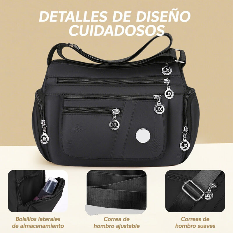 Bolso Bandolera Mujer Color Liso Estilo Coreano image number null