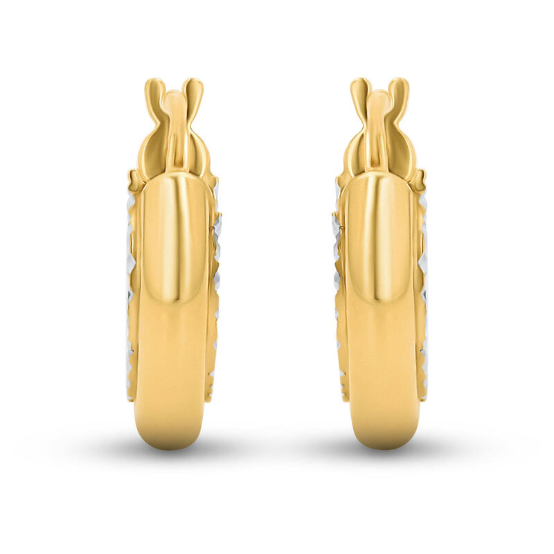 Arracadas De Oro Amarillo Y Blanco 14k (15mm Ap... image number null