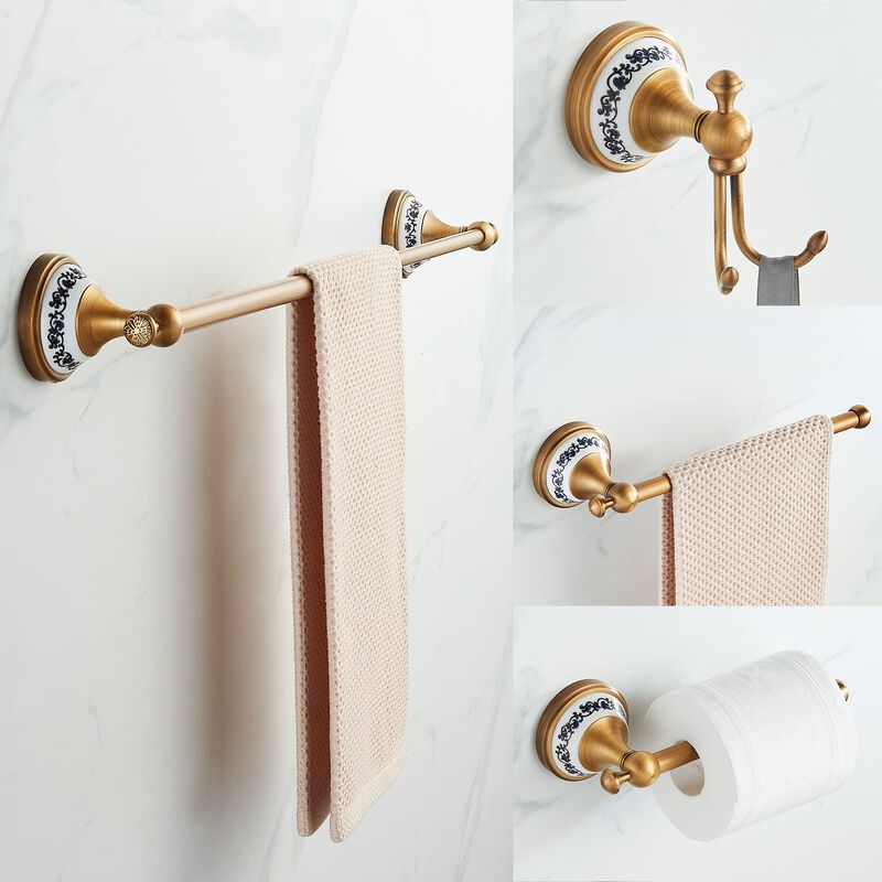 Juego De Accesorios De Ba&ntilde;o Mogfct Antique Bron... image number null