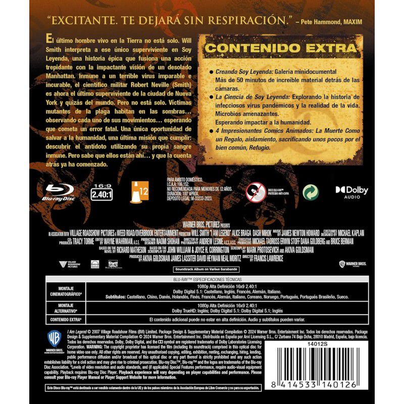 Soy Leyenda (blu-ray) [blu-ray] image number null