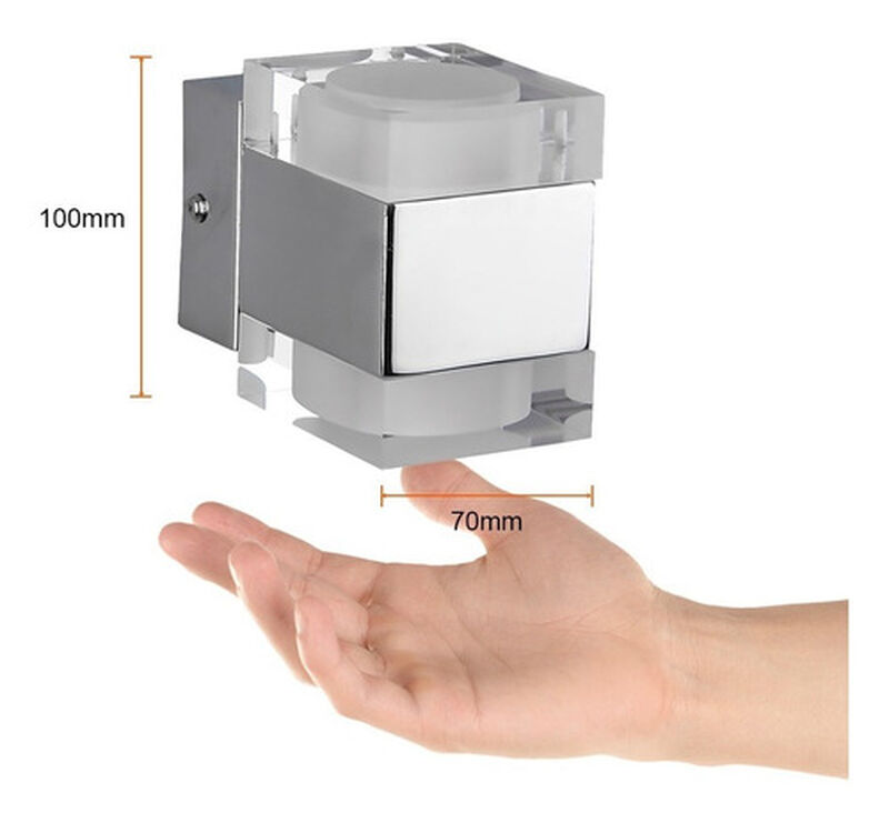 Lampara  Sobreponer Muro Cromado 6w Luz Suave C... image number null