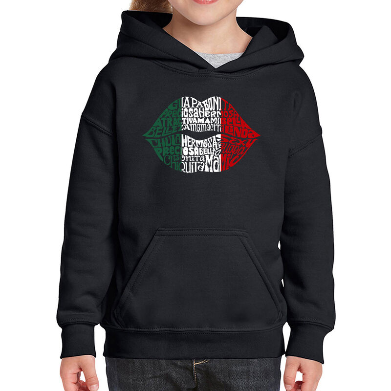 Sudadera Con Capucha Word Art Para Ni&ntilde;a - Labio... image number null