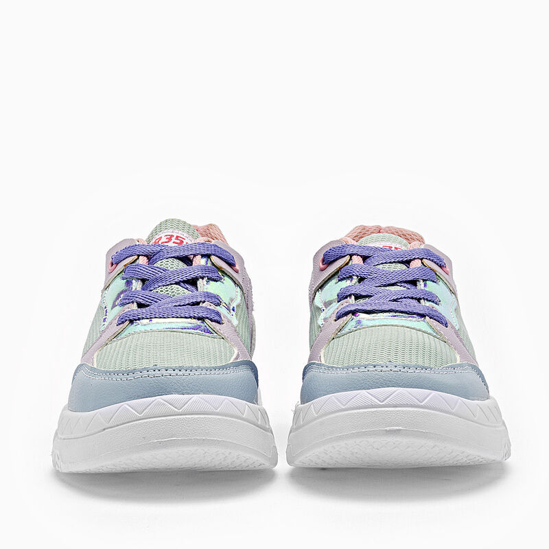 Tres-A tenis para ni&ntilde;a verde multicolor cod 140... image number null