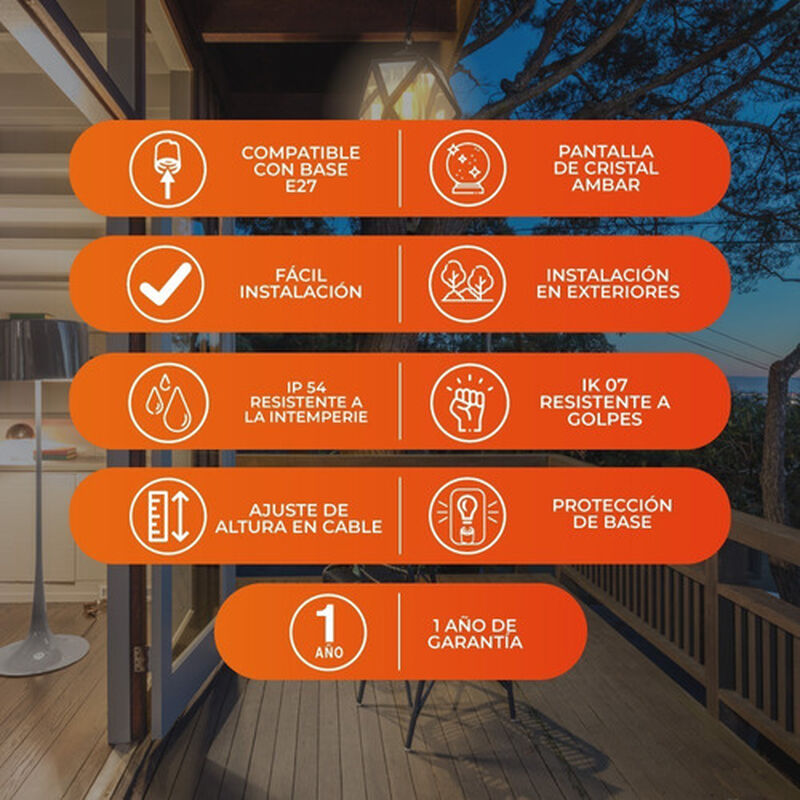 L&aacute;mpara Colgante De Cristal 48 Cm Altura M&aacute;x. 6... image number null