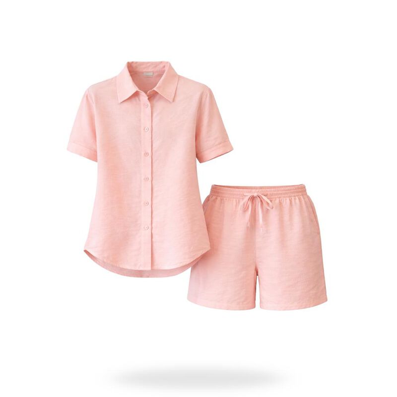 Conjunto De Short Con Camisa Lino image number null