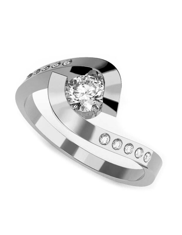 Anillo de Compromiso de 14K con Circonia Talla ... image number null