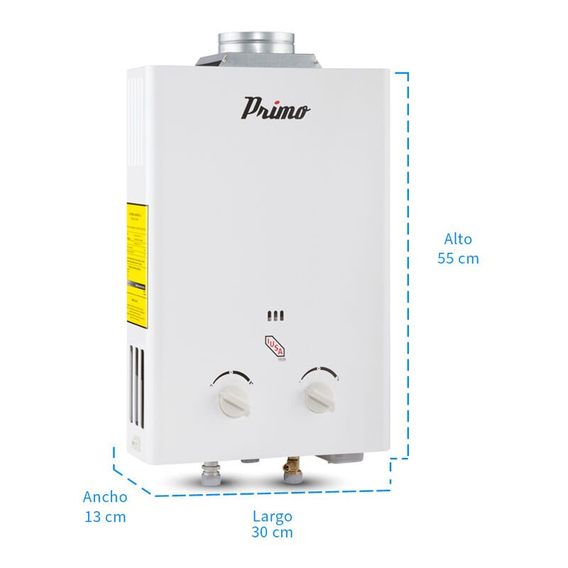 Calentador Instant&aacute;neo Primo 6 L para Gas LP image number null