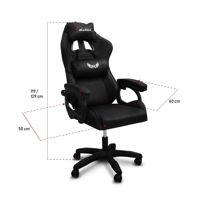 Silla Gamer  Negro con Altura Ajustable image number null