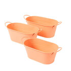 Set De 3 Contenedores Ovalados Ideen De Metal Rosa Pastel