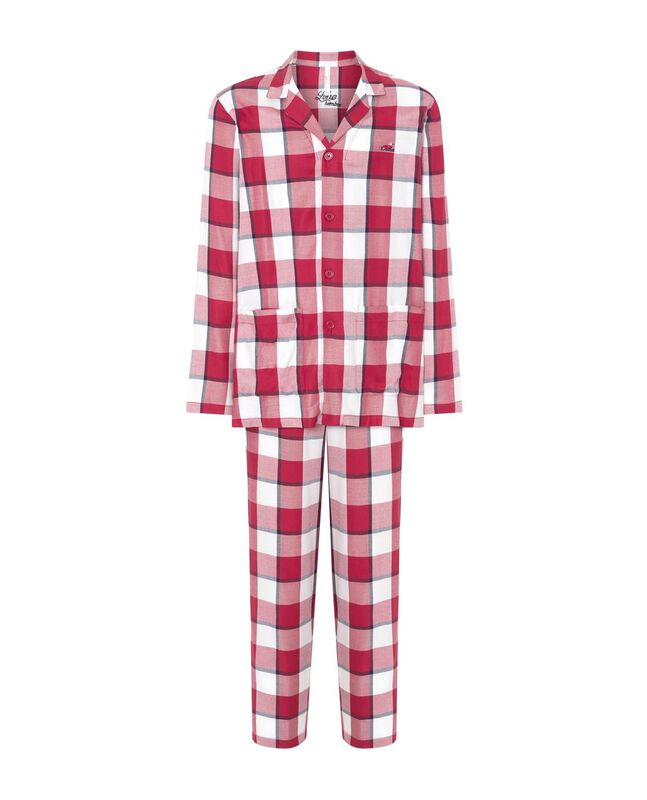 Pijama de cuadros rojos Rojo image number null