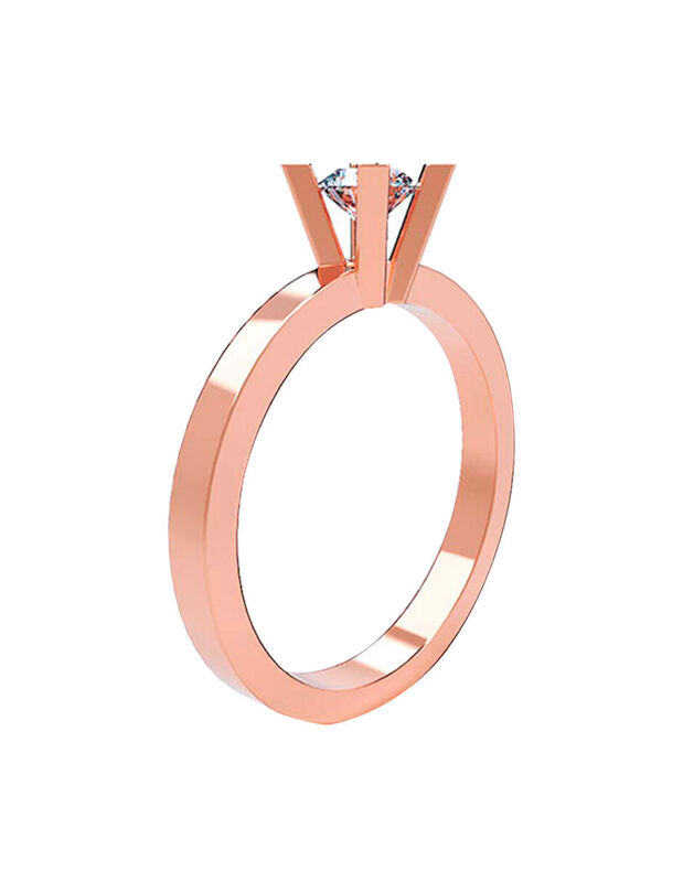 Anillo de Compromiso de 14K con Diamante de Lab... image number null