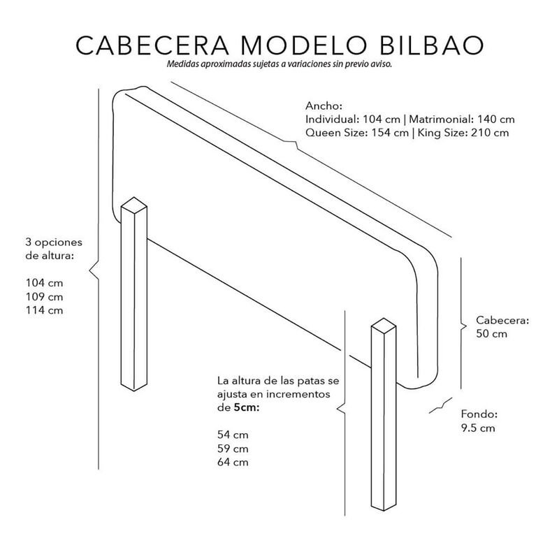Cabecera Matrimonial Dicasa Bilbao Chocolate image number null