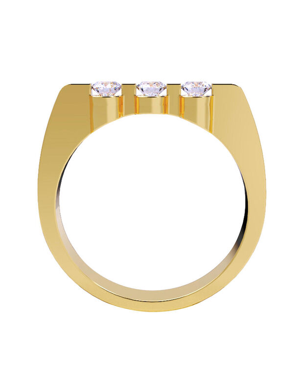 Anillo de Compromiso en Oro de 10K con Circonia... image number null