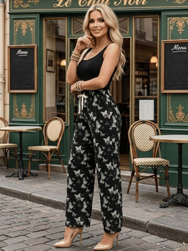 Pantalon De Mujer De Corte Ancho Malabis Panta-... image number null