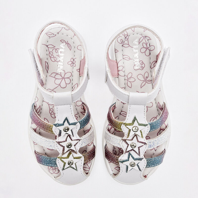 Yuyin sandalia para ni&ntilde;a blanco multicolor cod ... image number null