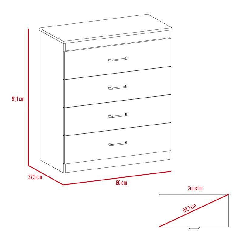 C&oacute;moda Organizador Marino, Wengue, con Cuatro C... image number null