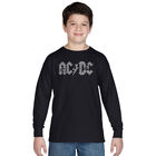Camiseta De Manga Larga Word Art Para Ni&ntilde;o - AC/DC - Negro
