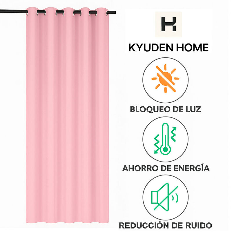 Cortinas Blackout para bloquear luz y ruido Ros... image number null