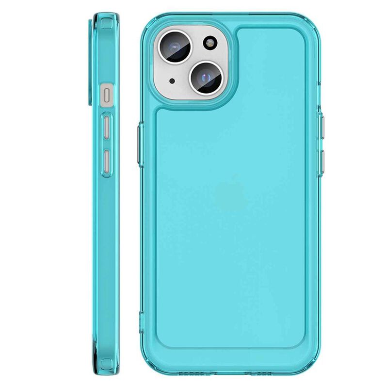 Funda TEKKU TPU Rugged para iPhone 15 Azul Tran... image number null