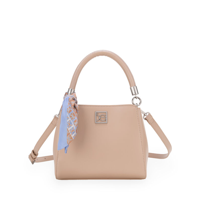 Bolsa Satchel Chica Con Mascada Color Camel image number null