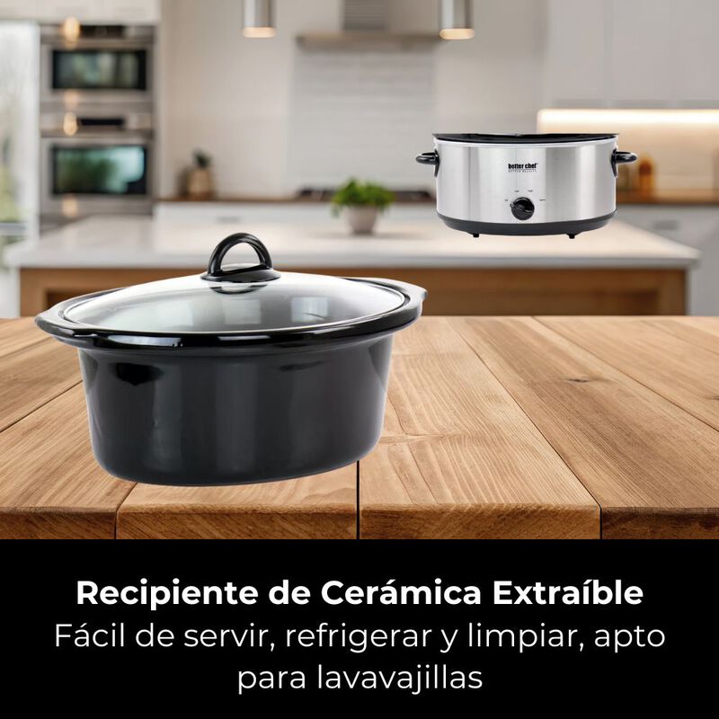 Olla El&eacute;ctrica De Lenta Cocci&oacute;n Better Chef De ... image number null