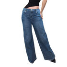 Jeans De Dama Recto Savi Jeans Sb4701 Tiro Alto Azul