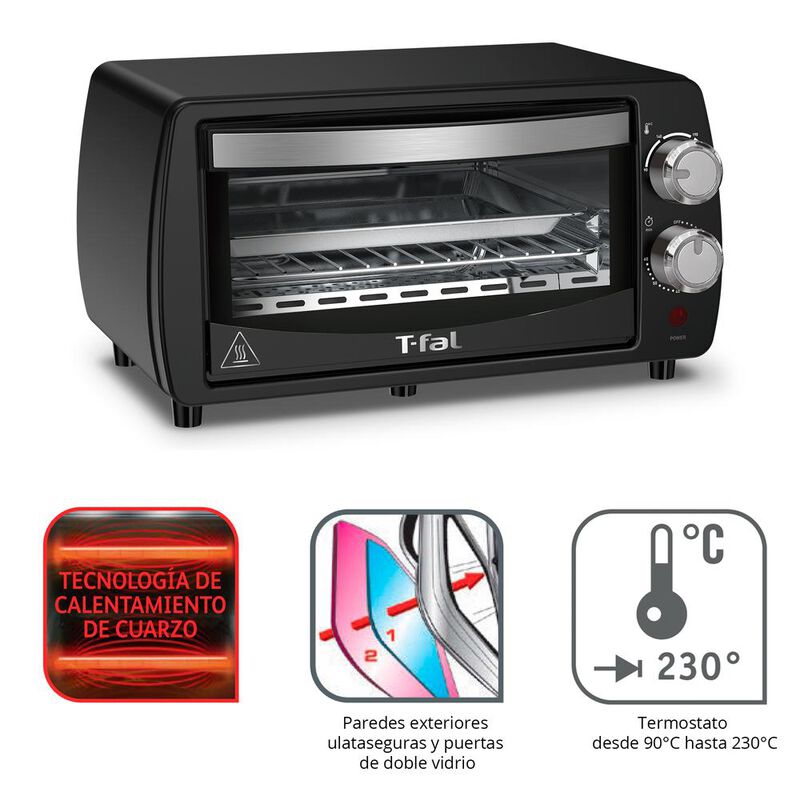 Horno Tostador T-Fal OF3108MX Negro 10L 1400w image number null