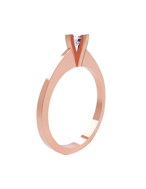 Anillo de Compromiso de 14K con Diamante de Lab... image number null