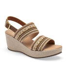 Moramora sandalia cu&ntilde;a para mujer camel beige oro cod 140923-E