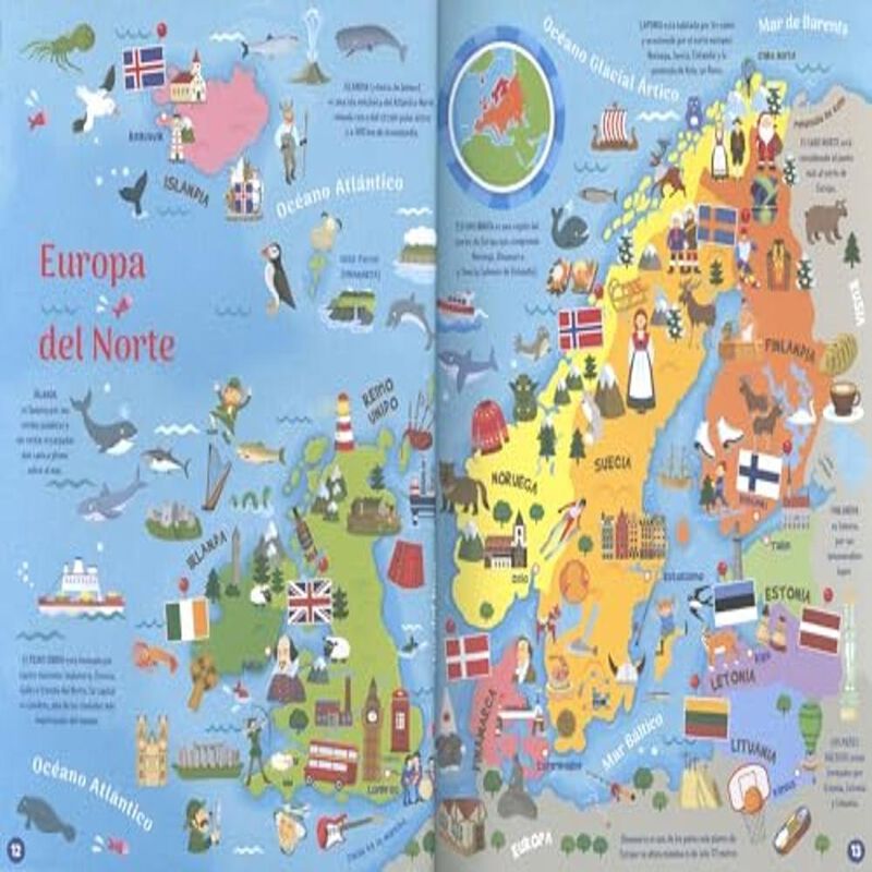 Atlas Del Mundo Con Banderas, De Susaeta, Susae... image number null
