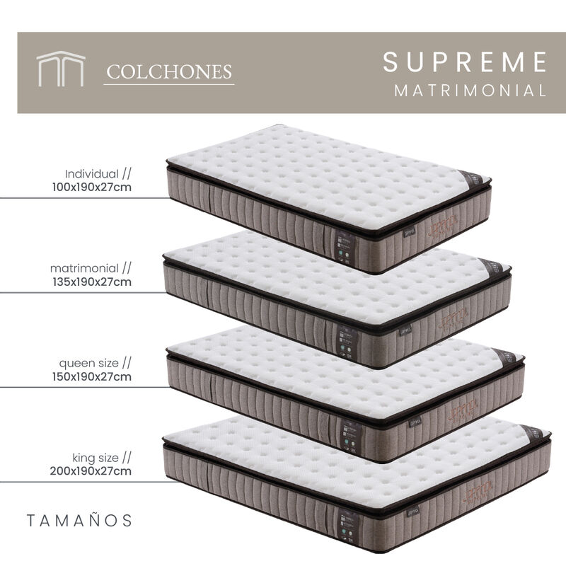 Colch&oacute;n Matrimonial Japandi Supreme Memory Foam... image number null