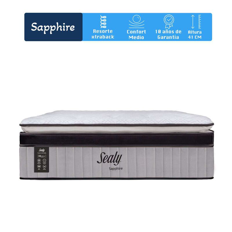 Colch&oacute;n Sealy Individual Sapphire Medio 43cm image number null