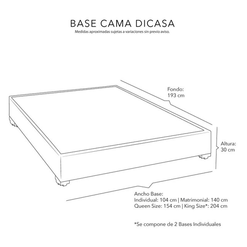 Base Cama Dicasa King Size Plata image number null