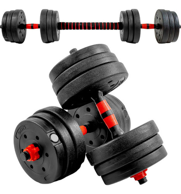 Mancuernas Ajustables 20kg 12 Pesas Barra Recta... image number null