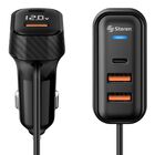 Cargador USB C PD 30 W, con extensor, para auto
