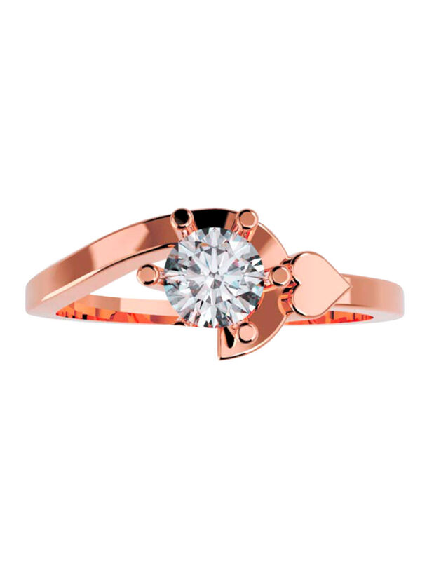 Anillo de Compromiso en Oro de 10K con Circonia... image number null