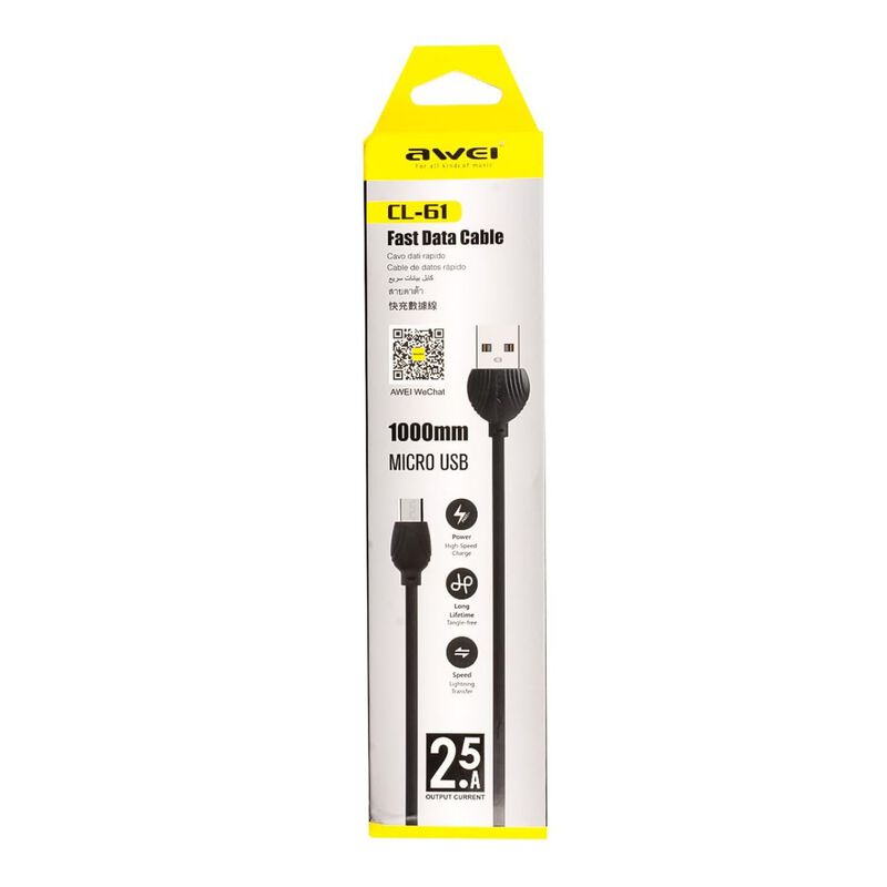 Awei Cl-61 Cable De Carga Rapida Micro Usb (neg... image number null