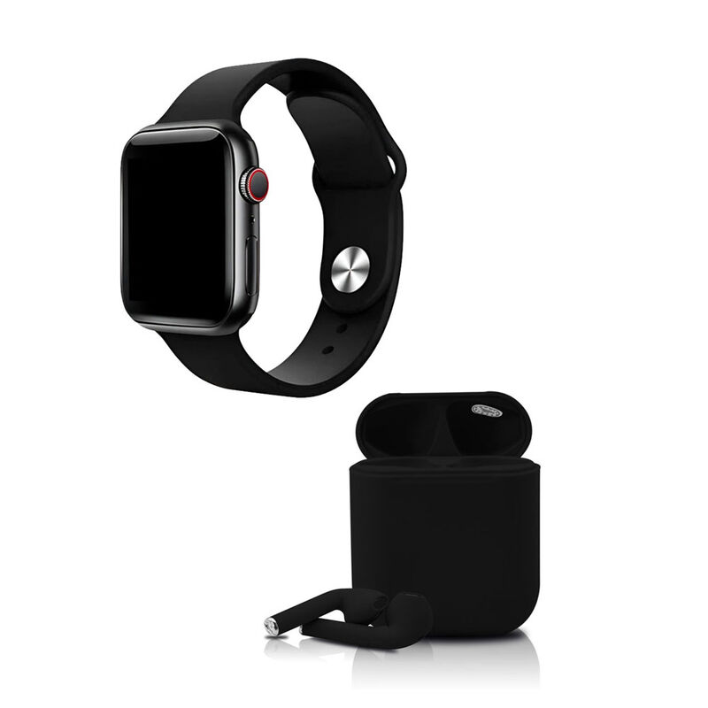 Kit smartwatch y audífons twins negro image number null