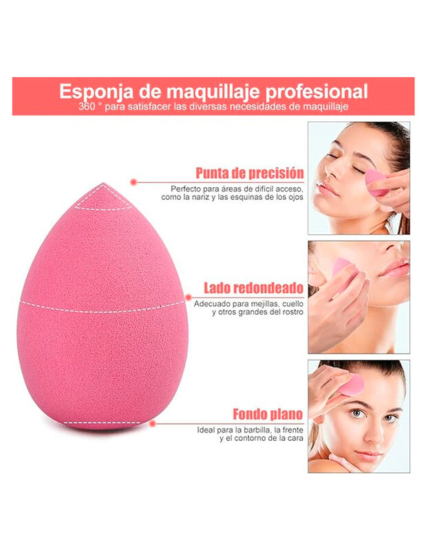 Set De Esponja Para Maquillaje Pink Brule image number null