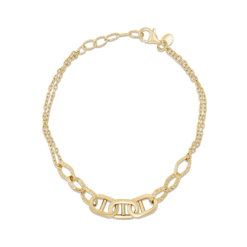 Pulsera Oro Amarillo 10k Ajustable 17+2 Cm Bizz... image number null