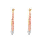 Arracadas Ovaladas De Oro Florentino 10K (10 X 15 Mm Aprox)