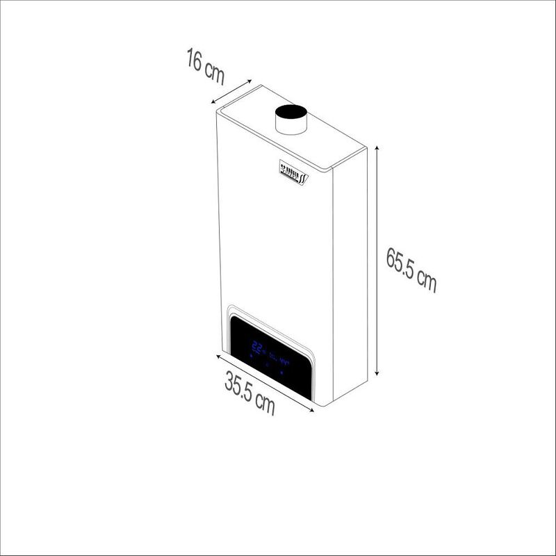Calentador Boiler Instant&aacute;neo Modulante 16 Lts ... image number null