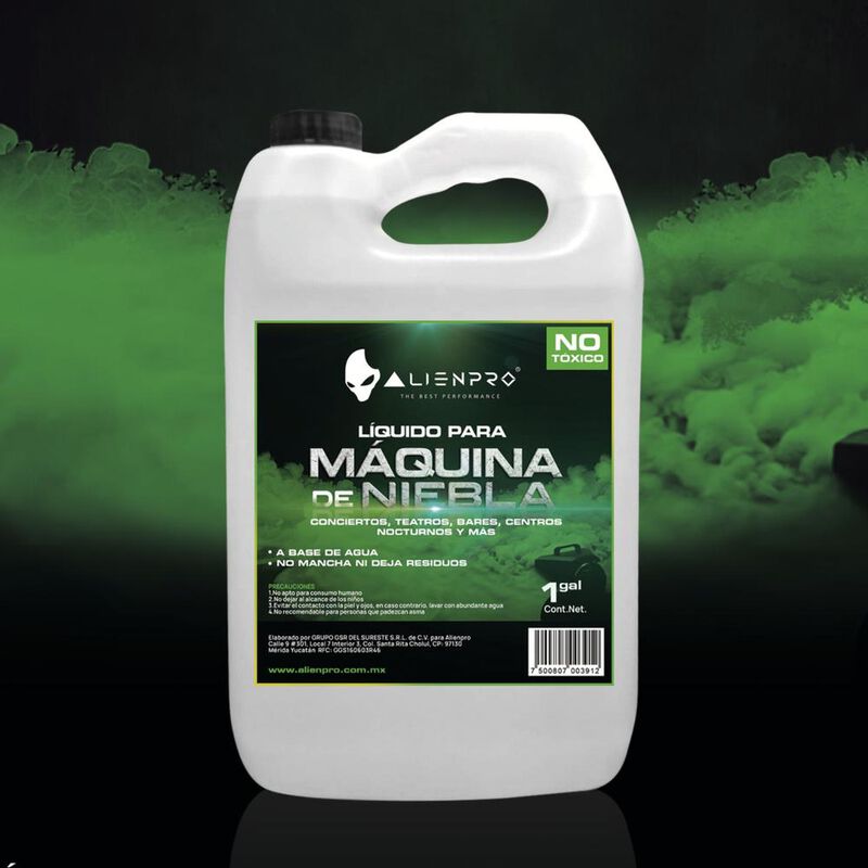L&iacute;quido de Niebla AlienPro 1 Gal&oacute;n No T&oacute;xico Pa... image number null