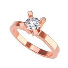 Anillo de Compromiso de 14K con Diamante de Laboratorio 0.20 CT F VS1 Talla 9.5 ORO ROSA 14K &ndash; Amore Mio!