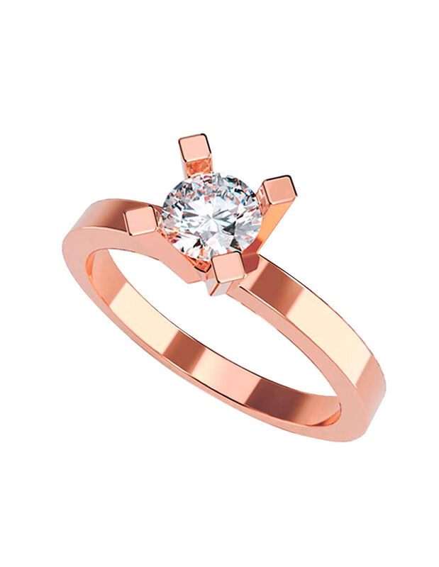 Anillo de Compromiso de 14K con Diamante de Lab... image number null