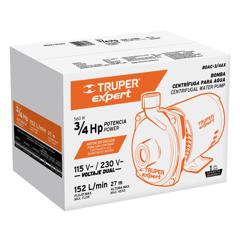 Bomba Centr&iacute;fuga para Agua 3/4 Hp Truper Expert image number null