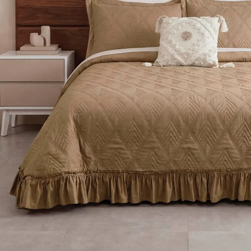 Colcha Neo Caramel Matrimonial Fundas Decorativ... image number null