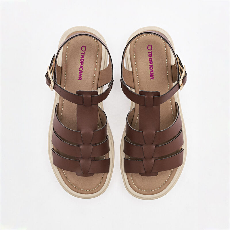 Tropicana Sandalia para mujer camel BAJA image number null